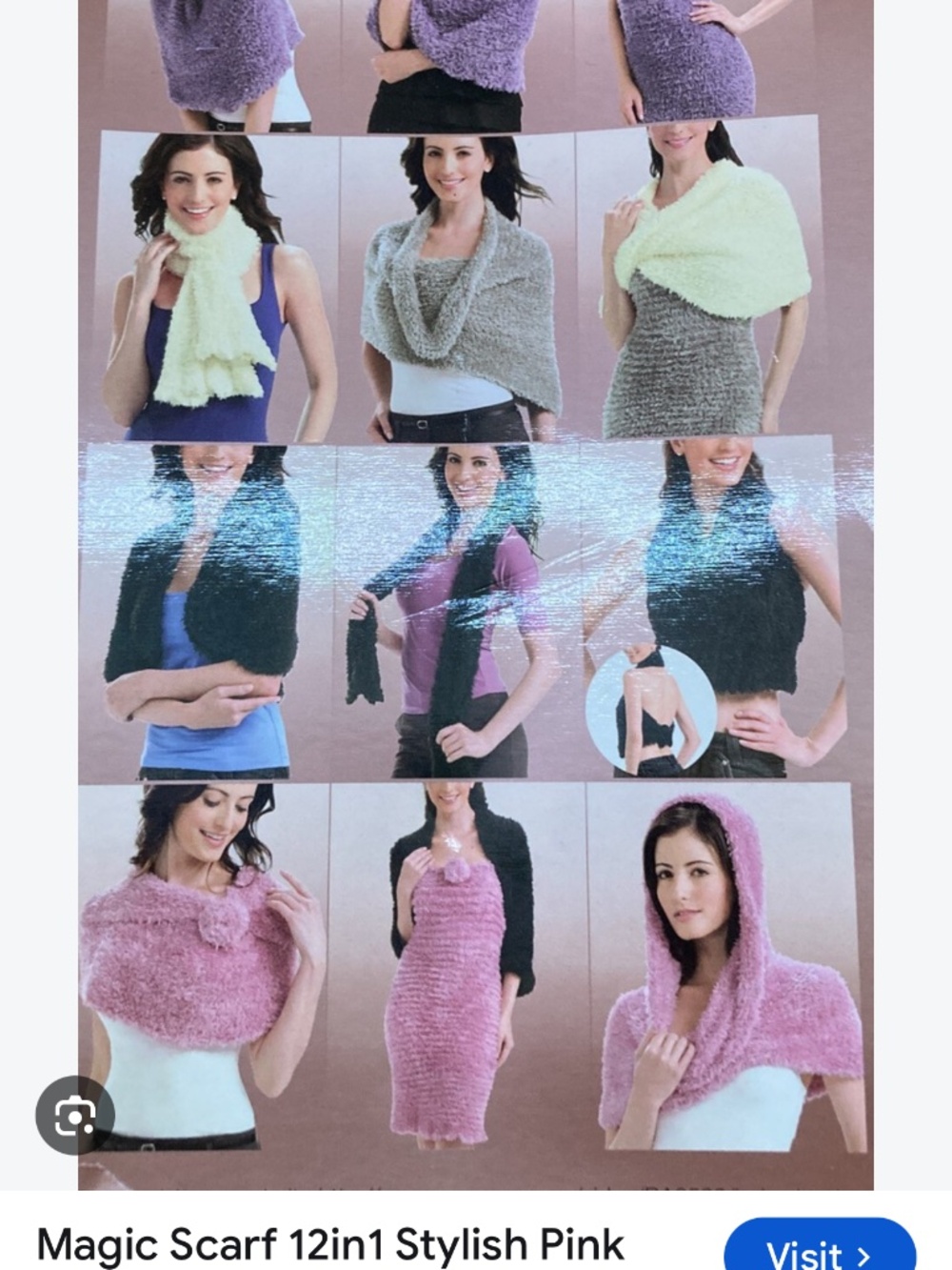 The magic scarf, set a four, various colors NWT